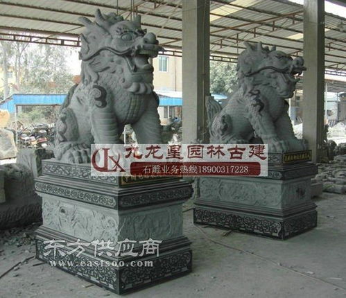 厂家直销石材麒麟 精品 镇宅辟邪石雕麒麟 可来图定做图片