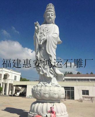 专业生产石雕滴水观音 福建惠安花岗岩石材观音雕刻工厂